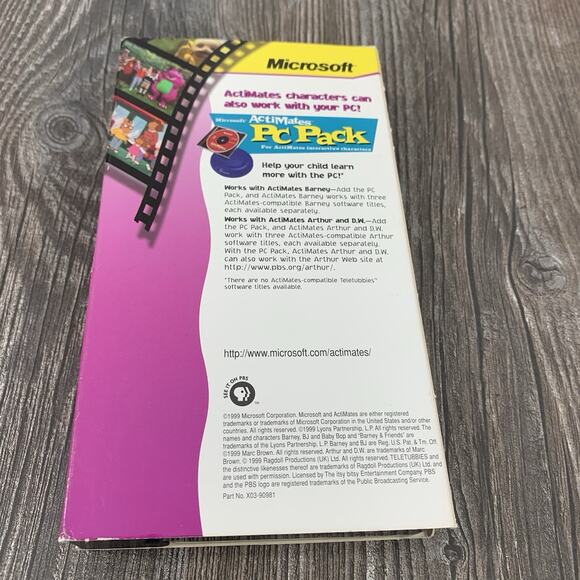 Microsoft Actimates Introductory Video VHS Barney & Friends Arthur Teletubbies - Picture 5 of 7